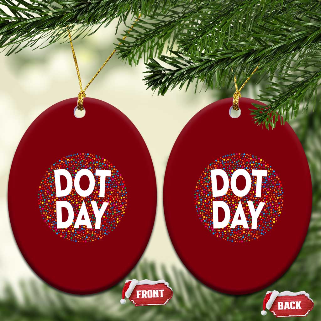 Happy Dot Day Ceramic Ornament Colorful Polka Dot Kindergarten International Dot Day