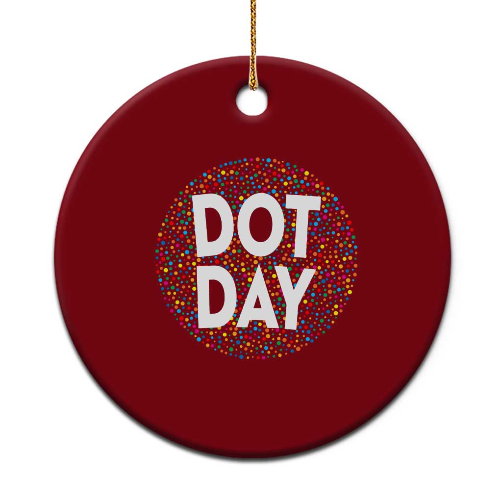 Happy Dot Day Ceramic Ornament Colorful Polka Dot Kindergarten International Dot Day