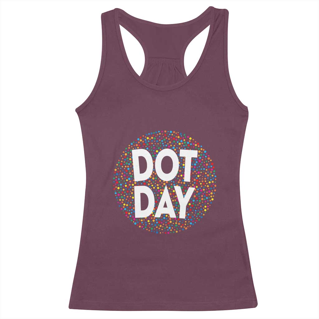 Happy Dot Day Racerback Tank Top Colorful Polka Dot Kindergarten International Dot Day