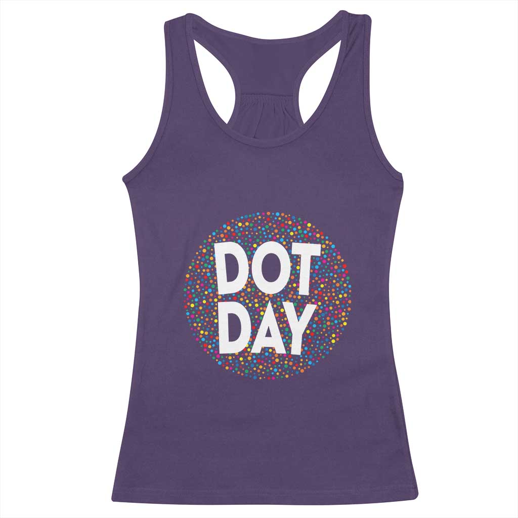 Happy Dot Day Racerback Tank Top Colorful Polka Dot Kindergarten International Dot Day