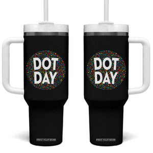 Happy Dot Day Tumbler With Handle Colorful Polka Dot Kindergarten International Dot Day