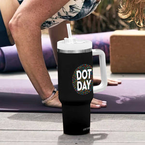 Happy Dot Day Tumbler With Handle Colorful Polka Dot Kindergarten International Dot Day