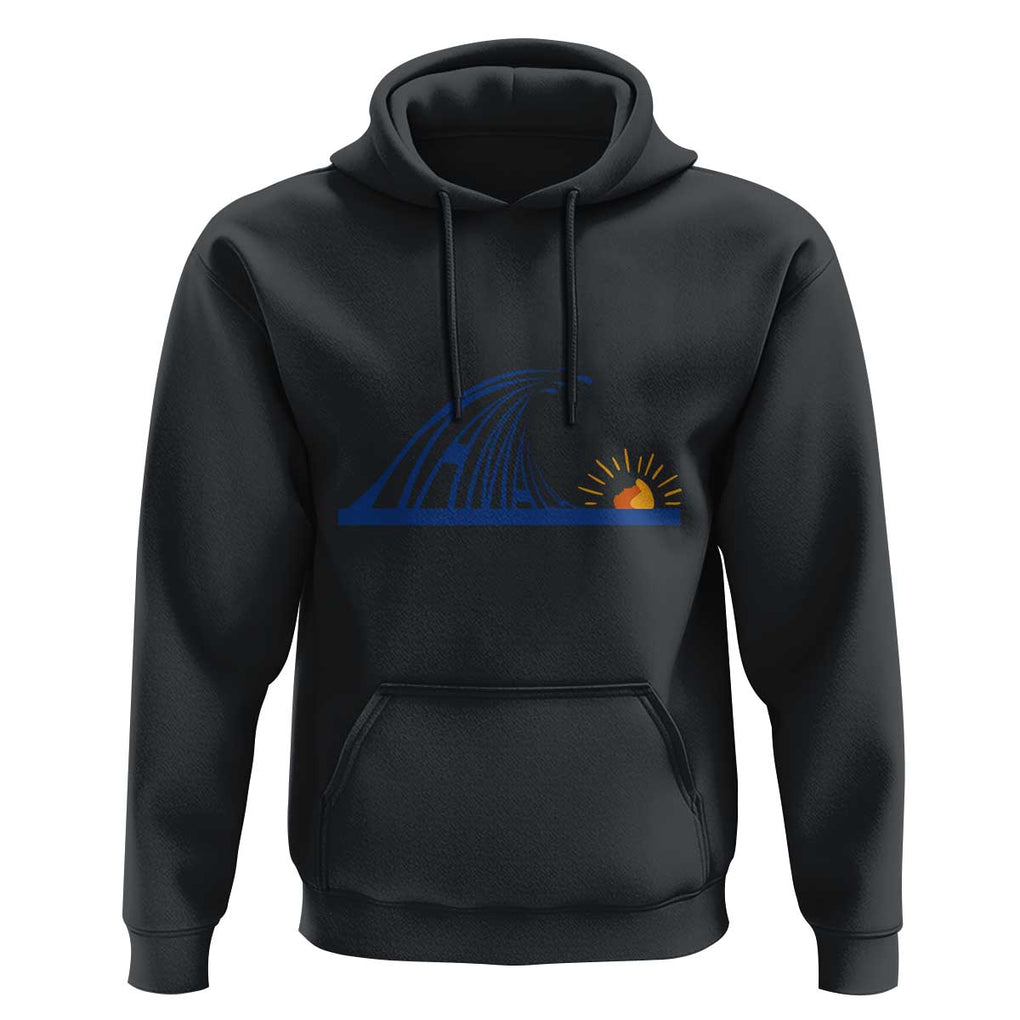 Harris Supporter Hoodie Blue Wave Kamala Sunshine Water Drop TS11 Black Print Your Wear