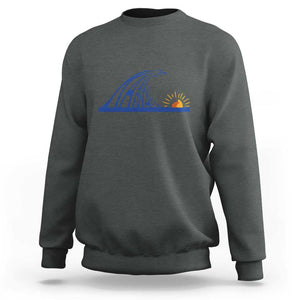 Harris Supporter Sweatshirt Blue Wave Kamala Sunshine Water Drop TS11 Dark Heather Print Your Wear