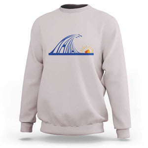 Harris Supporter Sweatshirt Blue Wave Kamala Sunshine Water Drop TS11 Ice Gray Print Your Wear