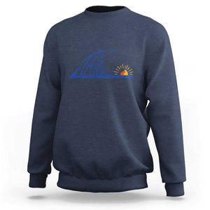 Harris Supporter Sweatshirt Blue Wave Kamala Sunshine Water Drop TS11 Navy Print Your Wear