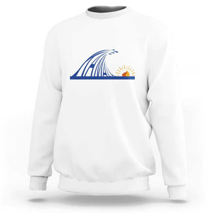 Harris Supporter Sweatshirt Blue Wave Kamala Sunshine Water Drop TS11 White Print Your Wear