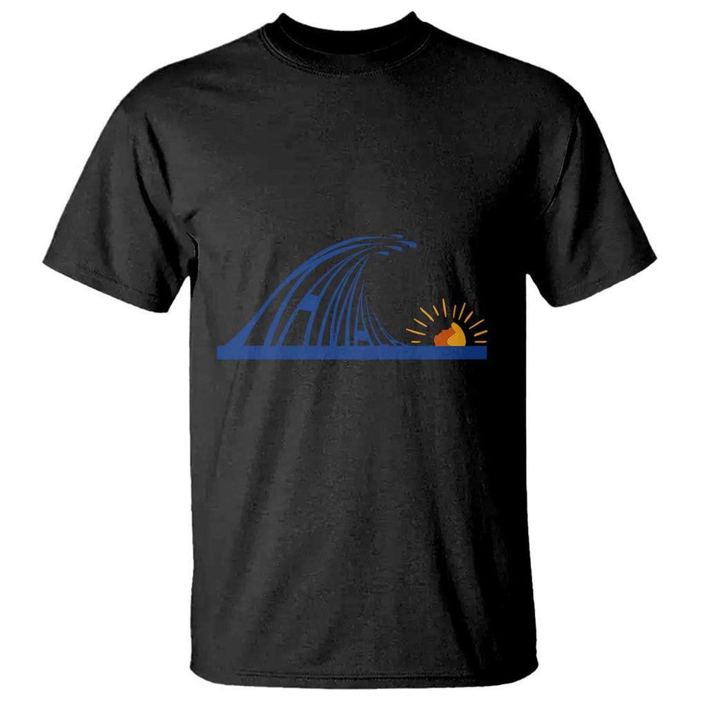 Harris Supporter T Shirt Blue Wave Kamala Sunshine Water Drop TS11 Black Print Your Wear