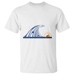 Harris Supporter T Shirt Blue Wave Kamala Sunshine Water Drop TS11 White Print Your Wear