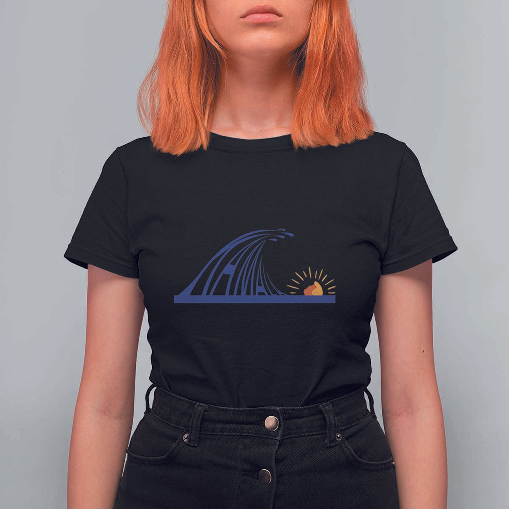 Harris Supporter T Shirt For Women Blue Wave Kamala Sunshine Water Drop TS11 Black Print Your Wear