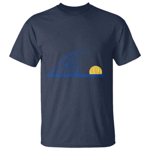 Harris Walz Supporter T Shirt Blue Wave Kamala Sunshine Water Drop Sun TS11 Navy Print Your Wear