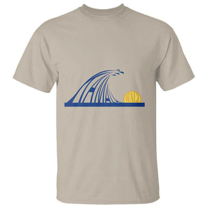 Harris Walz Supporter T Shirt Blue Wave Kamala Sunshine Water Drop Sun TS11 Sand Print Your Wear