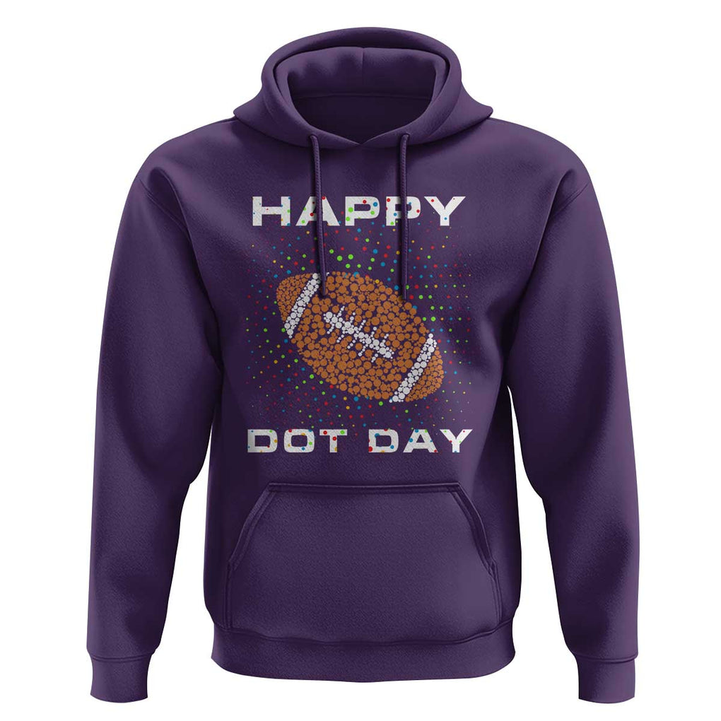 Happy Dot Day Hoodie American Football Colorful Polka Dot TS11 Purple Print Your Wear