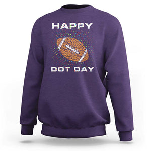 Happy Dot Day Sweatshirt American Football Colorful Polka Dot TS11 Purple Print Your Wear