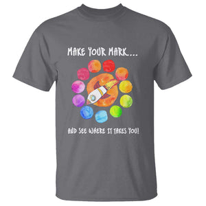 International Dot Day T Shirt Make Your Mark See Where It Takes Colorful Dot Rocket TS11 Charcoal Print Your Wear