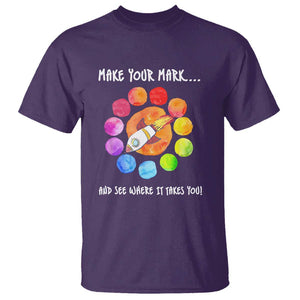 International Dot Day T Shirt Make Your Mark See Where It Takes Colorful Dot Rocket TS11 Purple Print Your Wear