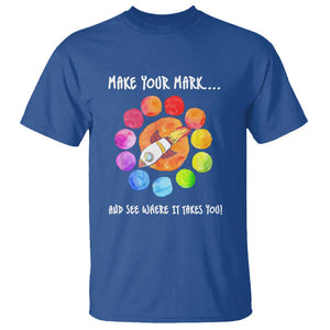 International Dot Day T Shirt Make Your Mark See Where It Takes Colorful Dot Rocket TS11 Royal Blue Print Your Wear