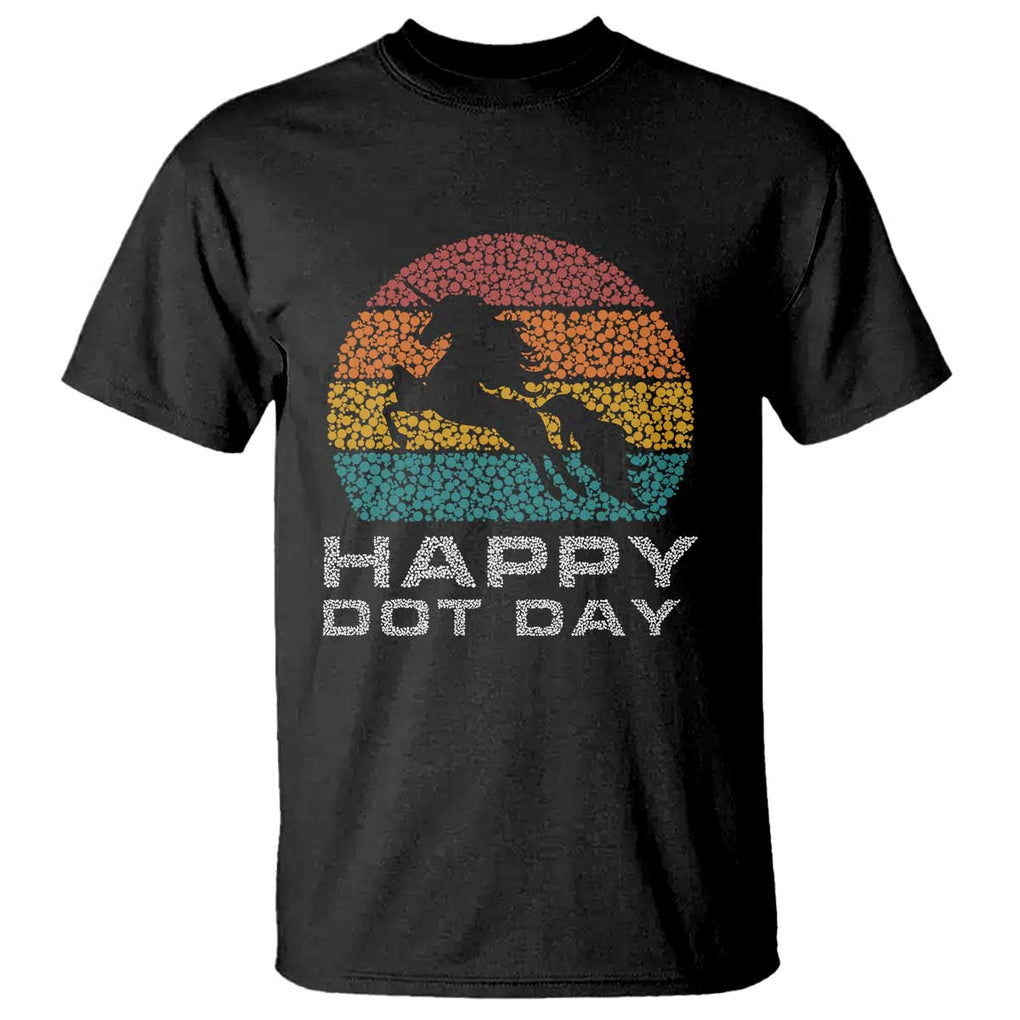 Happy Dot Day T Shirt Unicorn Retro Polka Dot Mythical Creatures TS11 Black Print Your Wear