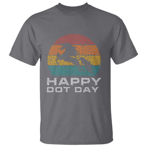 Happy Dot Day T Shirt Unicorn Retro Polka Dot Mythical Creatures TS11 Charcoal Print Your Wear