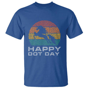 Happy Dot Day T Shirt Unicorn Retro Polka Dot Mythical Creatures TS11 Royal Blue Print Your Wear