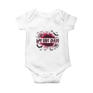 Funny Halloween Bat Shit Crazy Baby Onesie Horror Spider Web TS11 White Print Your Wear