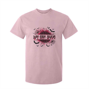 Funny Halloween Bat Shit Crazy T Shirt For Kid Horror Spider Web TS11 Light Pink Print Your Wear