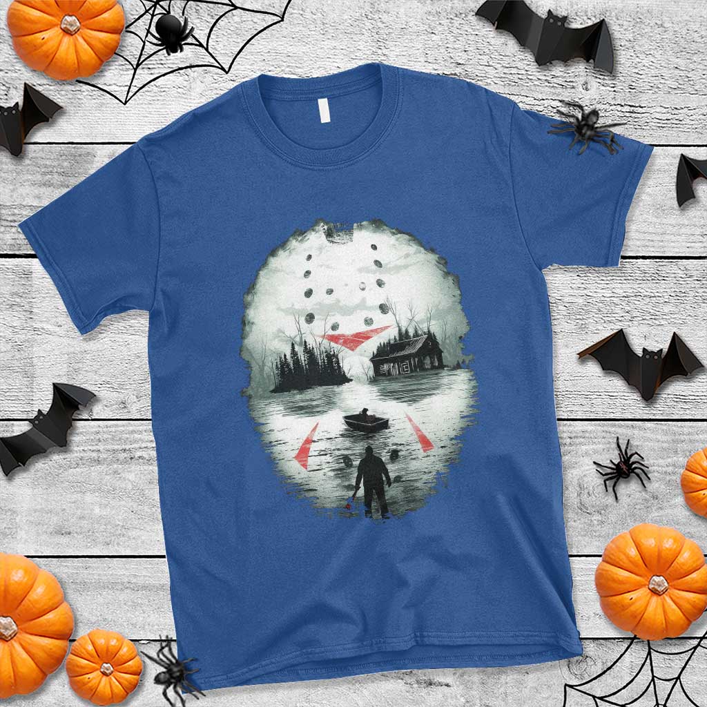 Halloween Jason Hockey Mask Friday 13th Slasher T Shirt TS11 Royal Blue Print Your Wear