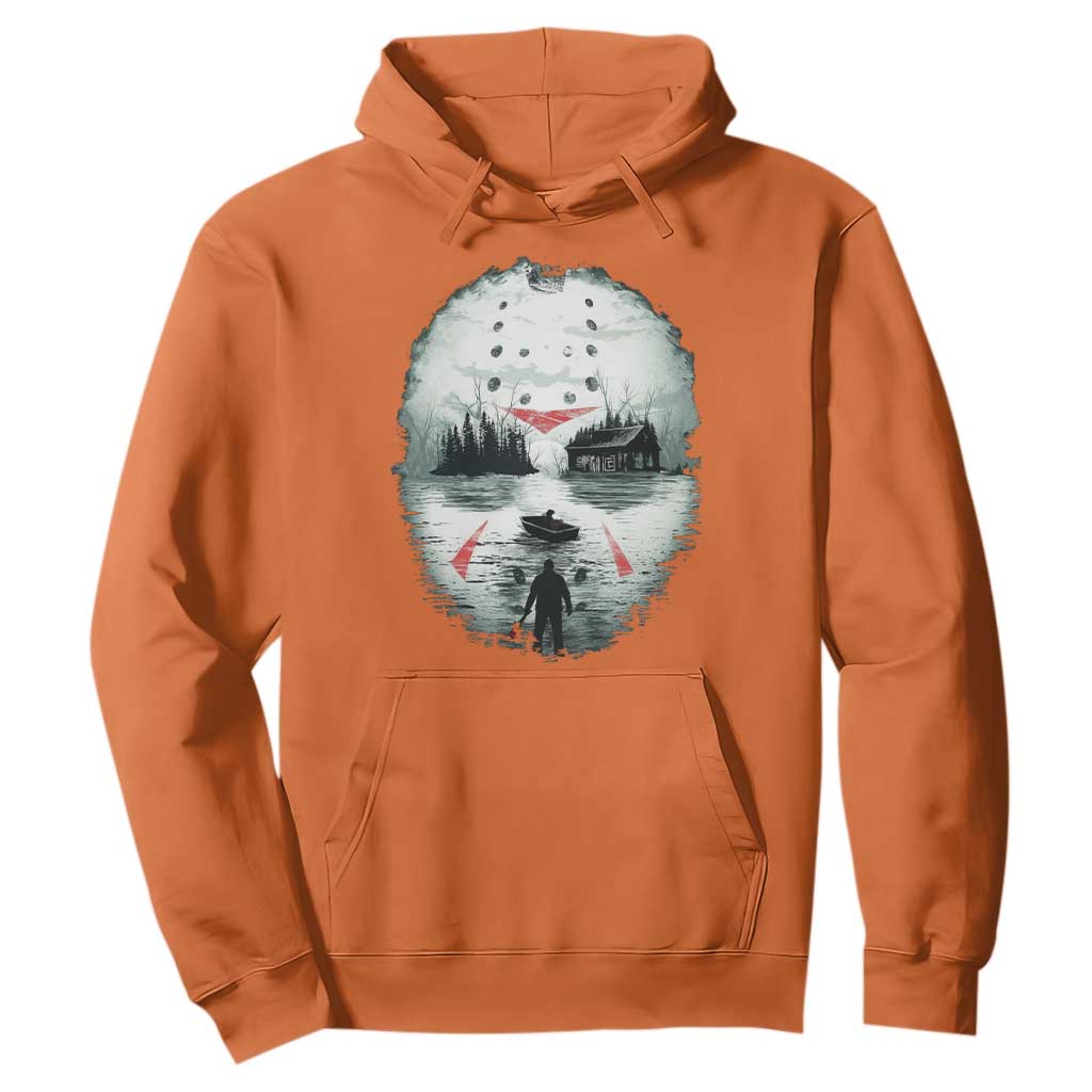 Halloween Jason Hockey Mask Friday 13th Slasher Hoodie TS11 Orange Print Your Wear