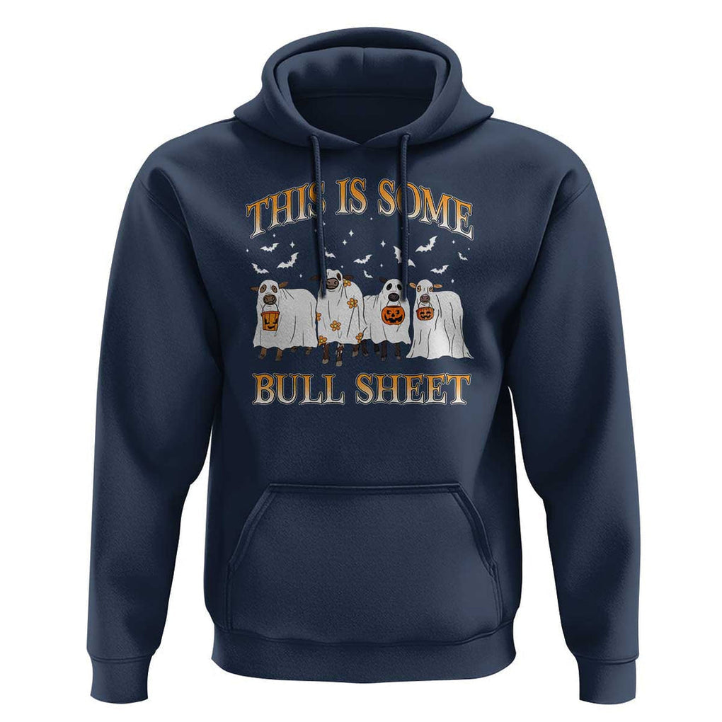 Funny Halloween Hoodie This Is Some Bull Sheet Farm Cow Bat TS11 Navy Print Your Wear