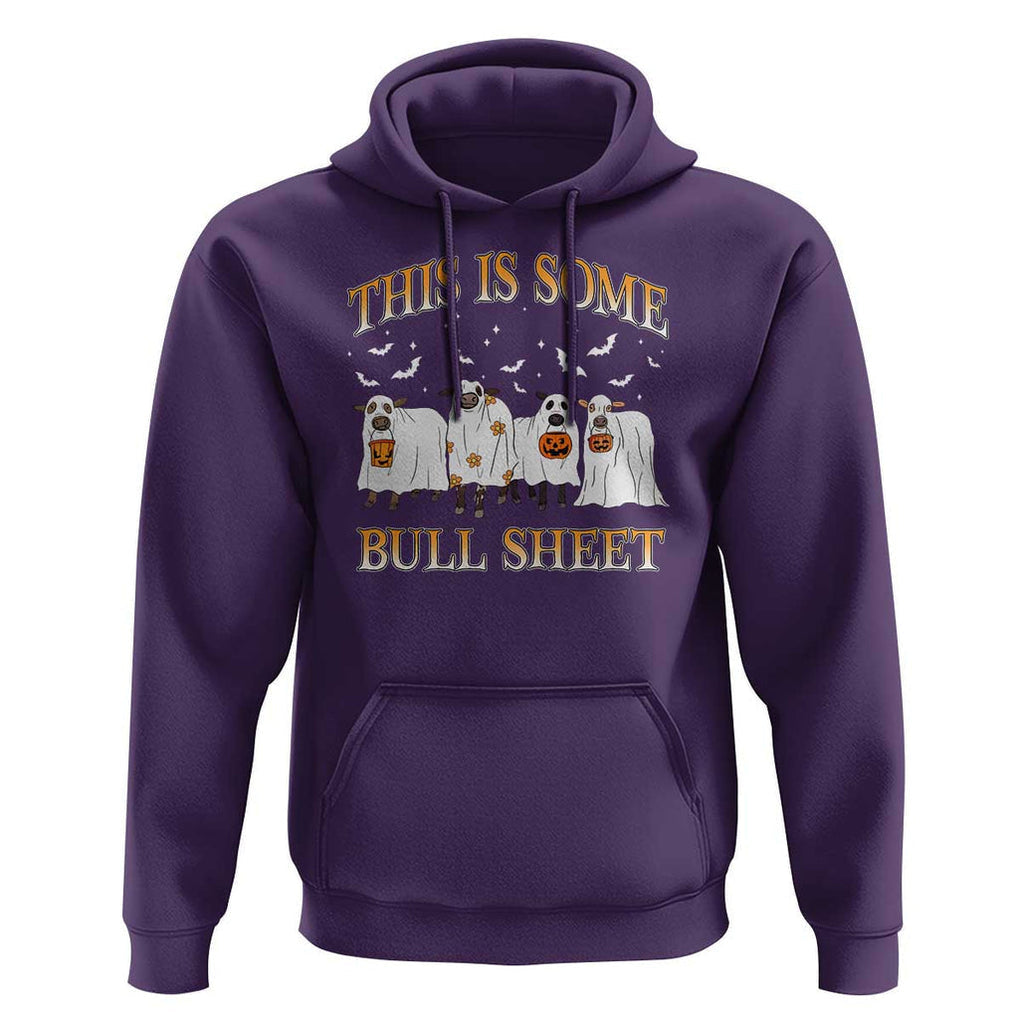Funny Halloween Hoodie This Is Some Bull Sheet Farm Cow Bat TS11 Purple Print Your Wear
