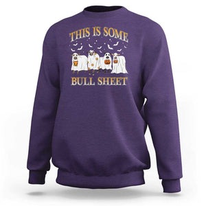 Funny Halloween Sweatshirt This Is Some Bull Sheet Farm Cow Bat TS11 Purple Print Your Wear