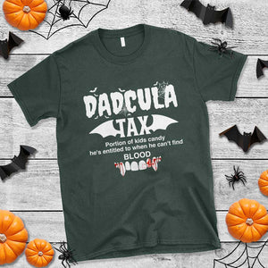 Halloween Dad T Shirt Dadcula Tax Portion Of Kids Candy Vampire TS11 Dark Forest Green Print Your Wear