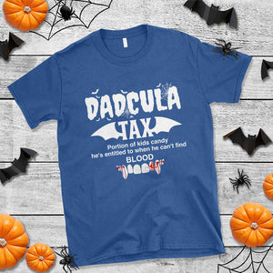 Halloween Dad T Shirt Dadcula Tax Portion Of Kids Candy Vampire TS11 Royal Blue Print Your Wear