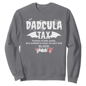 Halloween Dad Sweatshirt Dadcula Tax Portion Of Kids Candy Vampire TS11 Charcoal Print Your Wear