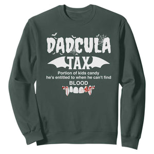 Halloween Dad Sweatshirt Dadcula Tax Portion Of Kids Candy Vampire TS11 Dark Forest Green Print Your Wear