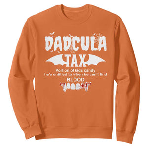 Halloween Dad Sweatshirt Dadcula Tax Portion Of Kids Candy Vampire TS11 Orange Print Your Wear