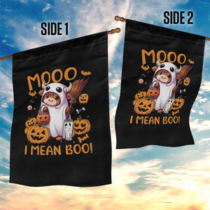 Spooky Cow Halloween Garden Flag Moo I Mean Boo Funny Ghost Heifer TS11 Print Your Wear