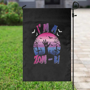 Funny Halloween Bisexual Garden Flag I'm A Zom Bi Zombie LGBT TS11 Print Your Wear
