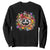 Day Of The Dead Sweatshirt Pumpkin Sugar Skull Halloween Flowers TS11 Black Print Your Wear