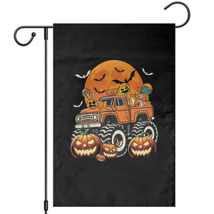 Funny Halloween Monster Trucks Candy Trick Or Treat Garden Flag