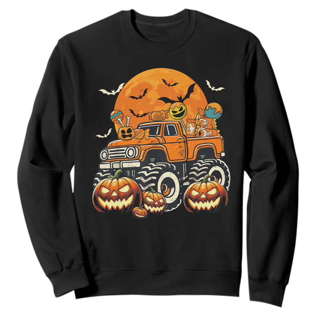 Funny Halloween Monster Trucks Candy Trick Or Treat Sweatshirt