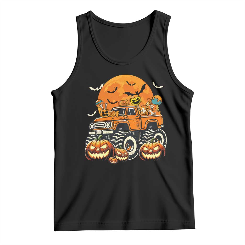 Funny Halloween Monster Trucks Candy Trick Or Treat Tank Top