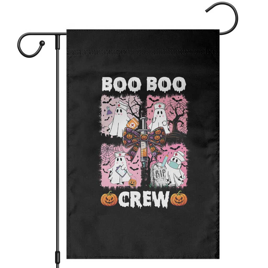 Funny Halloween Nurse Garden Flag Boo Boo Crew Nursing Ghost Coquette Aesthetic