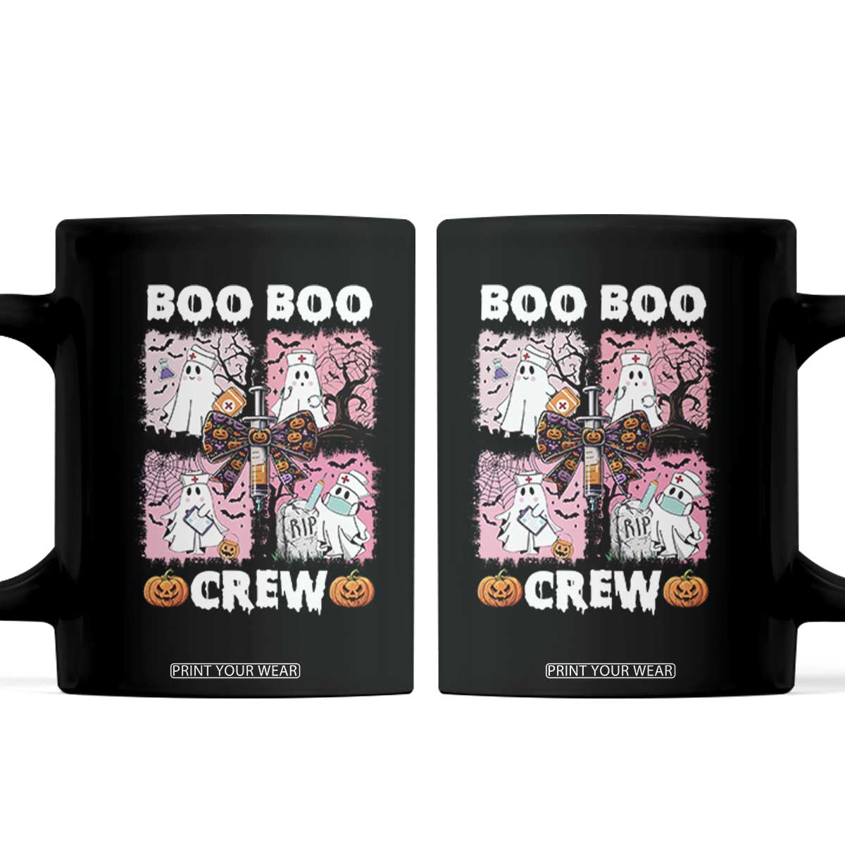 Funny Halloween Nurse Coffee Mug Boo Boo Crew Nursing Ghost Coquette Aesthetic