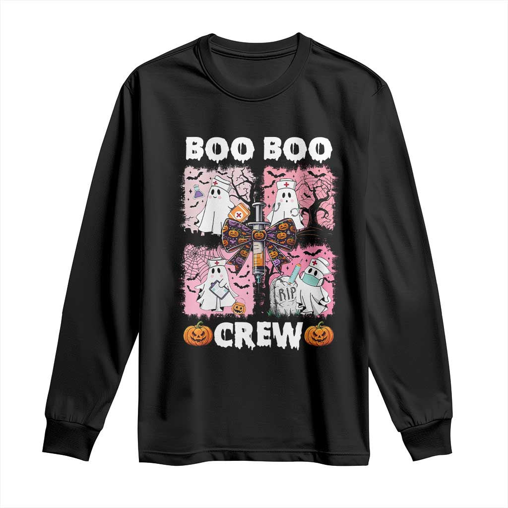 Funny Halloween Nurse Long Sleeve Shirt Boo Boo Crew Nursing Ghost Coquette Aesthetic