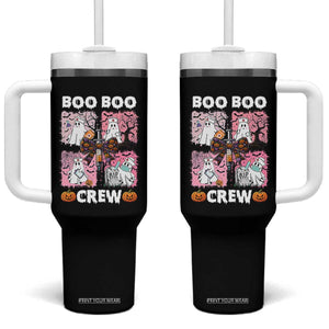 Funny Halloween Nurse Tumbler With Handle Boo Boo Crew Nursing Ghost Coquette Aesthetic