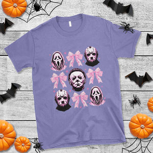 Halloween T Shirt Scary Murderers Pink Bows Coquette Aesthetic TS11 Violet Print Your Wear