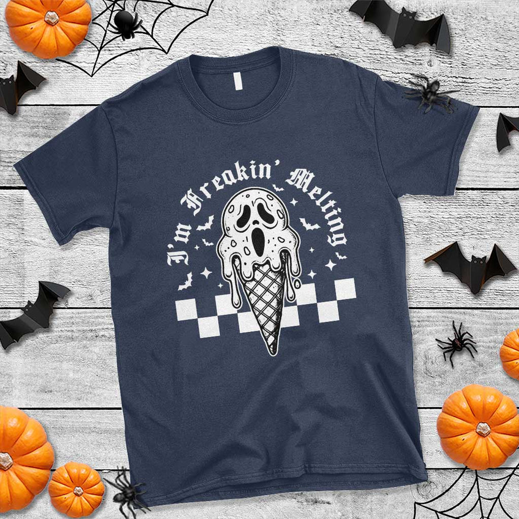 Funny Halloween T Shirt I'm Freakin' Melting Ice Cream Scream Bat TS11 Navy Print Your Wear