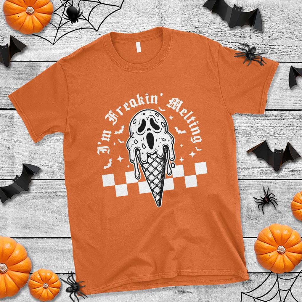 Funny Halloween T Shirt I'm Freakin' Melting Ice Cream Scream Bat TS11 Orange Print Your Wear