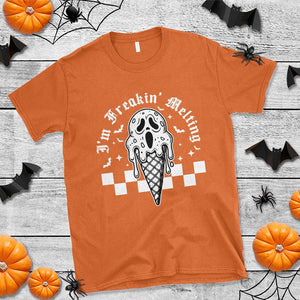 Funny Halloween T Shirt I'm Freakin' Melting Ice Cream Scream Bat TS11 Orange Print Your Wear